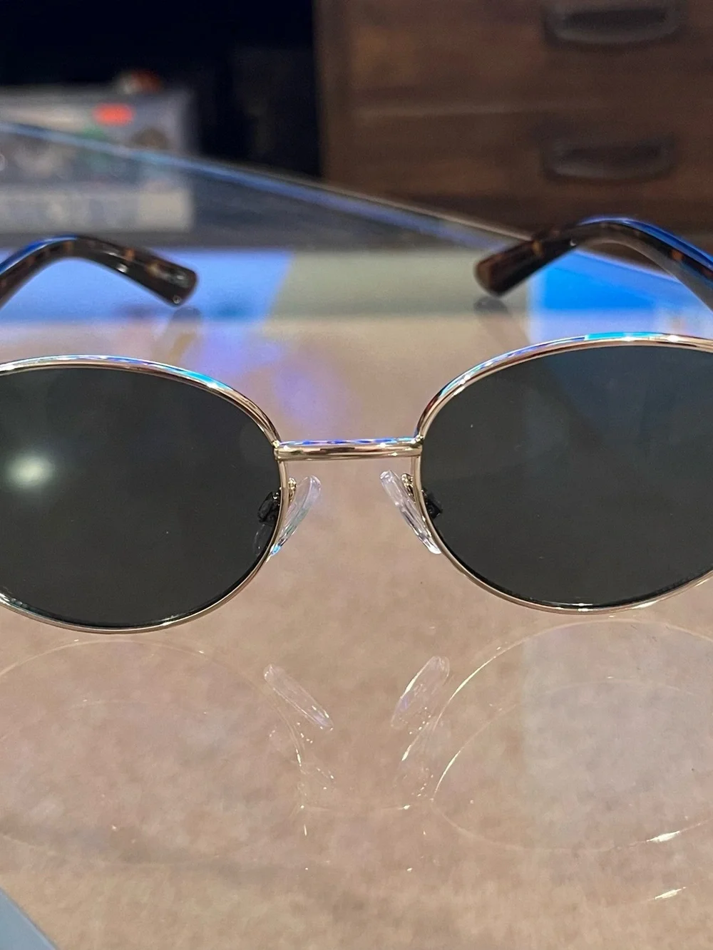 Fashion Y2K Trendy Oval Metal Frame Sunglasses